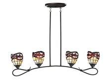  TH12427 - Fall River 4-Light Tiffany Island Fixture