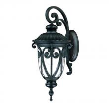  2112BK - Naples Collection Wall-Mount 1-Light Outdoor Matte Black Light Fixture