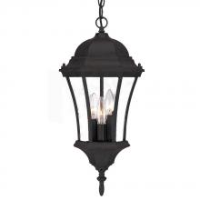  5026BK - Bryn Mawr Collection Hanging Lantern 3-Light Outdoor Matte Black Light Fixture