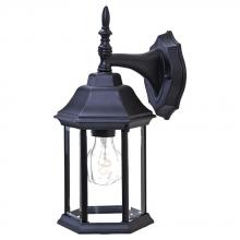  5182BK - Craftsman 2 Collection Wall-Mount 1-Light Outdoor Matte Black Light Fixture