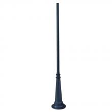  C10BK - Surface Mount Posts Collection 10 ft. Fluted Outdoor Matte Black Light Post