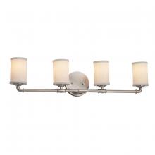  FAB-8464-10-WHTE-NCKL - Bronx 4-Light Bath Bar