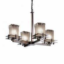 Justice Design Group GLA-8100-26-WTFR-NCKL - Metropolis 4-Light Chandelier