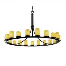  CNDL-8716-10-CREM-MBLK - Dakota 21-Light 1-Tier Ring Chandelier