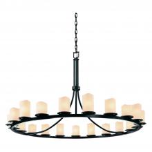  CNDL-8716-14-CREM-MBLK-LED21-14700 - Dakota 21-Light 1-Tier Ring LED Chandelier