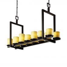  CNDL-8769-10-AMBR-DBRZ - Dakota 14-Light Bridge Chandelier (Short)