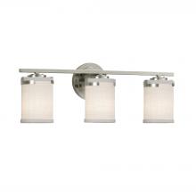  FAB-8453-10-WHTE-NCKL - Atlas 3-Light Bath Bar