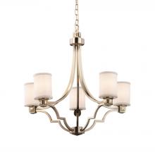  FAB-8500-10-WHTE-NCKL - Argyle 5-Light Chandelier