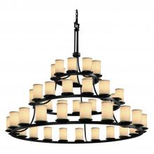  FAB-8714-10-CREM-MBLK-LED45-31500 - Dakota 45-Light 3-Tier Ring LED Chandelier