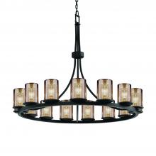  FSN-8715-10-MROR-MBLK - Dakota 15-Light 1-Tier Ring Chandelier