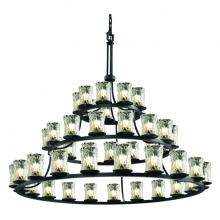  GLA-8714-16-CLRT-MBLK-LED45-31500 - Dakota 45-Light 3-Tier Ring LED Chandelier