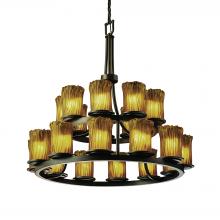  GLA-8767-16-AMBR-DBRZ-LED21-14700 - Dakota 21-Light 2-Tier Ring LED Chandelier