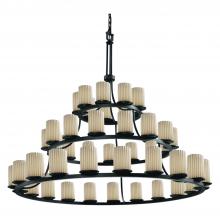  POR-8714-10-PLET-MBLK-LED45-31500 - Dakota 45-Light 3-Tier Ring LED Chandelier