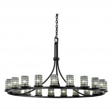  WGL-8716-10-GRCB-MBLK-LED21-14700 - Dakota 21-Light 1-Tier Ring LED Chandelier