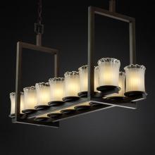  GLA-8769-16-WTFR-MBLK - Dakota 14-Light Bridge Chandelier (Short)