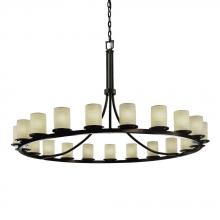  POR-8716-10-WAVE-MBLK - Dakota 21-Light 1-Tier Ring Chandelier