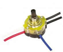  80/1357 - 3-Way Lighted Push Switch, Plastic Bushing, 2 Circuit, 4 Position(L-1, L-2, L1-2, Off). Rated: