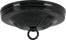  90/055 - Ribbed Canopy Kit; Black Finish; 5" Diameter; 7/16" Center Hole; 2-8/32 Bar Holes; Includes