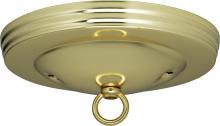  90/062 - Standard Canopy Kit; Brass Finish; 5" Diameter; 7/16" Center Hole; 2-8/32 Bar Holes;