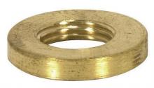  90/1621 - Brass Round Plain Locknut; 1/8 IP; 3/4" Diameter; 1/8" Thick; Unfinished