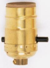  90/870 - On-Off Push Thru Socket; 1/8 IPS; 3 Piece Stamped Solid Brass; Polished Nickel Finish; 660W; 250V;