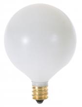  A3925 - 25 Watt G16 1/2 Incandescent; Satin White; 2500 Average rated hours; 162 Lumens; Candelabra base;