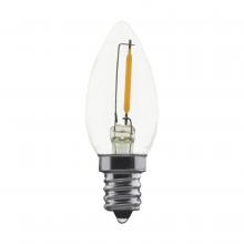  S11308 - 0.7 Watt LED; C7; Clear; 2700K; Candelabra base; 120 Volt; Carded 2 Pack