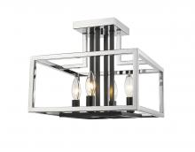  456SF-CH-BK - 4 Light Semi Flush Mount