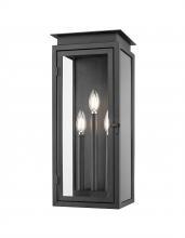  5018M-BK - 3 Light Outdoor Wall Light