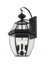  580B-BK - 3 Light Outdoor Wall Light