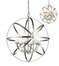  6017-6L-BN - 6 Light Chandelier