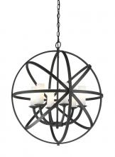  6017-6L-BRZ - 6 Light Chandelier