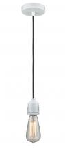  100W-10BK-2W - Winchester - 1 Light - 2 inch - White - Cord hung - Mini Pendant