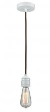  100W-10BR-2W - Winchester - 1 Light - 2 inch - White - Cord hung - Mini Pendant