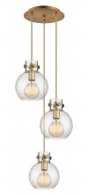  113-410-1PS-BB-G410-8SDY - Newton Sphere - 3 Light - 16 inch - Brushed Brass - Cord hung - Multi Pendant