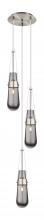  113-452-1P-SN-G452-4SM - Milan - 3 Light - 12 inch - Brushed Satin Nickel - Multi Pendant