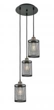 Innovations Lighting 113B-3P-BAB-M18-BK - Nestbrook - 3 Light - 11 inch - Black Antique Brass - Cord hung - Multi Pendant