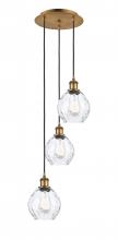  113B-3P-BB-G362 - Waverly - 3 Light - 13 inch - Brushed Brass - Cord Hung - Multi Pendant