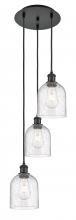  113B-3P-BK-G558-6SDY - Bella - 3 Light - 12 inch - Matte Black - Cord hung - Multi Pendant