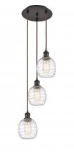  113B-3P-OB-G1013 - Belfast - 3 Light - 13 inch - Oil Rubbed Bronze - Cord Hung - Multi Pendant