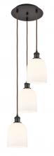  113B-3P-OB-G558-6GWH - Bella - 3 Light - 12 inch - Oil Rubbed Bronze - Cord hung - Multi Pendant