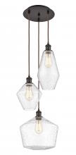  113B-3P-OB-G654-MU - Cindyrella 3 Light 14 inch Multi-Pendant