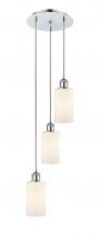  113B-3P-PC-G801 - Clymer - 3 Light - 10 inch - Polished Chrome - Cord Hung - Multi Pendant