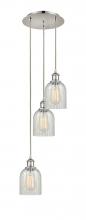  113B-3P-PN-G2511 - Caledonia - 3 Light - 12 inch - Polished Nickel - Cord Hung - Multi Pendant