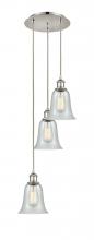  113B-3P-PN-G2812 - Hanover - 3 Light - 13 inch - Polished Nickel - Cord Hung - Multi Pendant