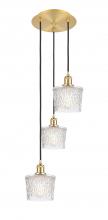  113B-3P-SG-G402 - Niagara - 3 Light - 13 inch - Satin Gold - Cord Hung - Multi Pendant