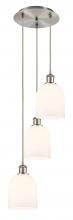  113B-3P-SN-G558-6GWH - Bella - 3 Light - 12 inch - Brushed Satin Nickel - Cord hung - Multi Pendant