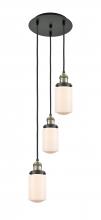 Innovations Lighting 113F-3P-BAB-G311 - Dover - 3 Light - 11 inch - Black Antique Brass - Cord hung - Multi Pendant