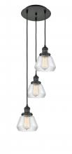  113F-3P-BK-G172 - Fulton - 3 Light - 14 inch - Matte Black - Cord hung - Multi Pendant