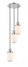  113F-3P-PN-G311 - Dover - 3 Light - 11 inch - Polished Nickel - Cord hung - Multi Pendant